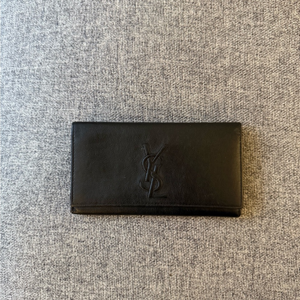Yves Saint Laurent Black Leather Card Holder